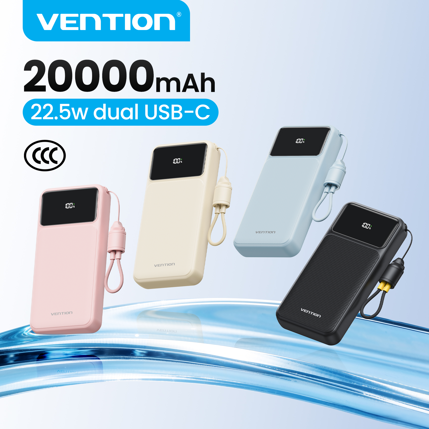Portable Charger 20000Mah - Vention CCC 20000mAh 22.5W Power Bank