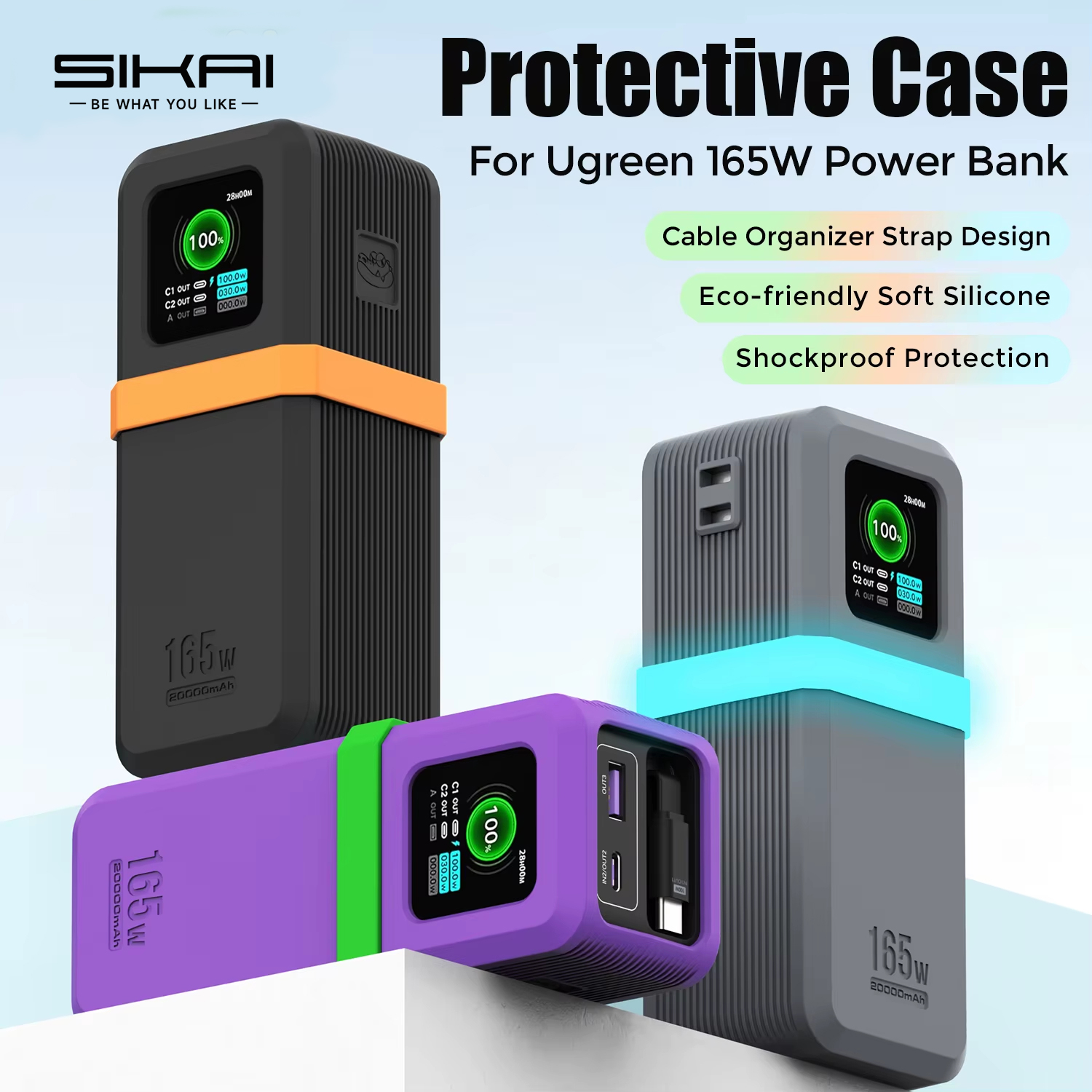 SIKAI Silicone Case for UGREEN - Portable Charger 20000Mah reseña y precio