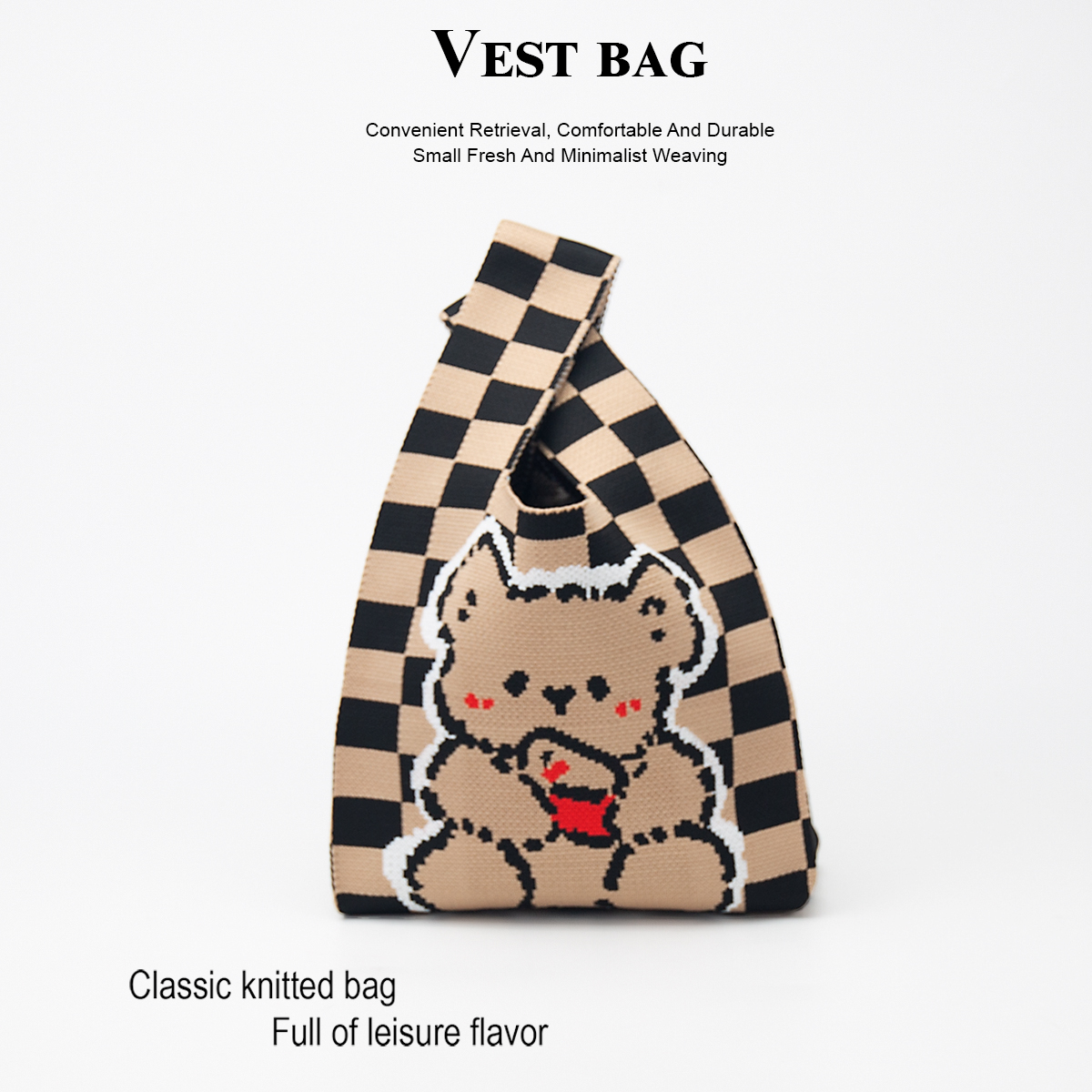 Cute Knitted Handbag for Girls - Phone Accessories In China reseña y precio
