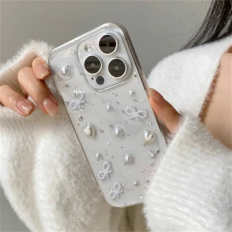 3D Pearl Bowknot Silver Foil P - Phone Accessories Wholesale In China reseña y precio