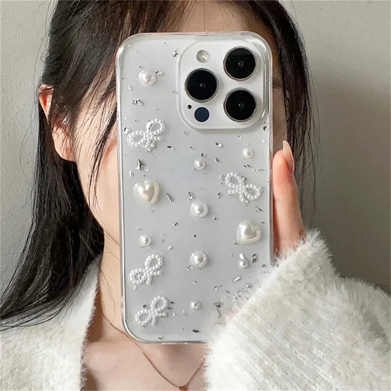 3D Pearl Bowknot Silver Foil P - Phone Accessories Wholesale In China reseña y precio