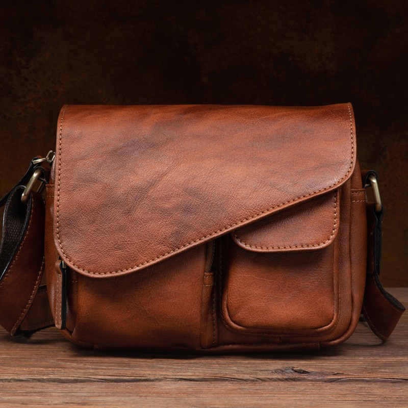 Men's Stylish Leather Shoulder - Phone Accessories In China reseña y precio