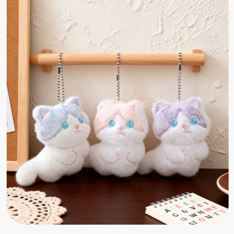  Cute Calico Cat Plush Keychai - Phone Accessories In China reseña y precio